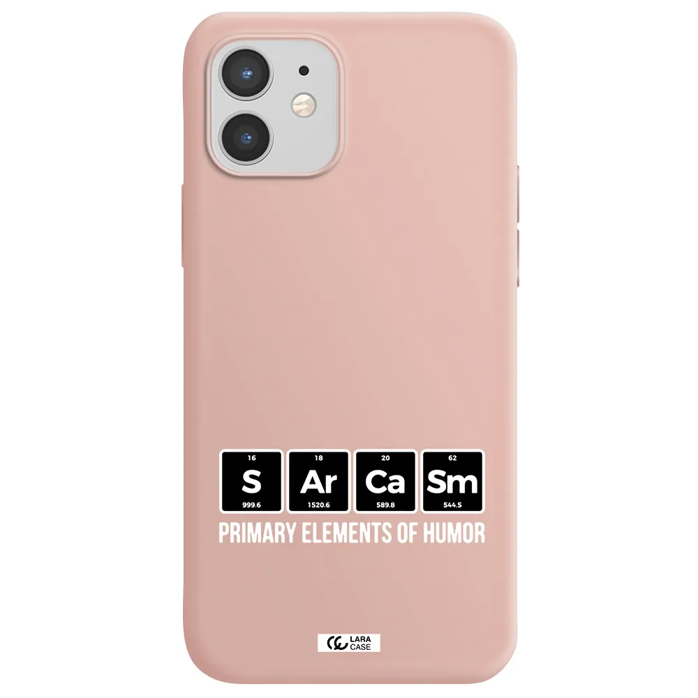 a group of black square letters with white text Apple iPhone 12 mini Silicone pastel pink Case