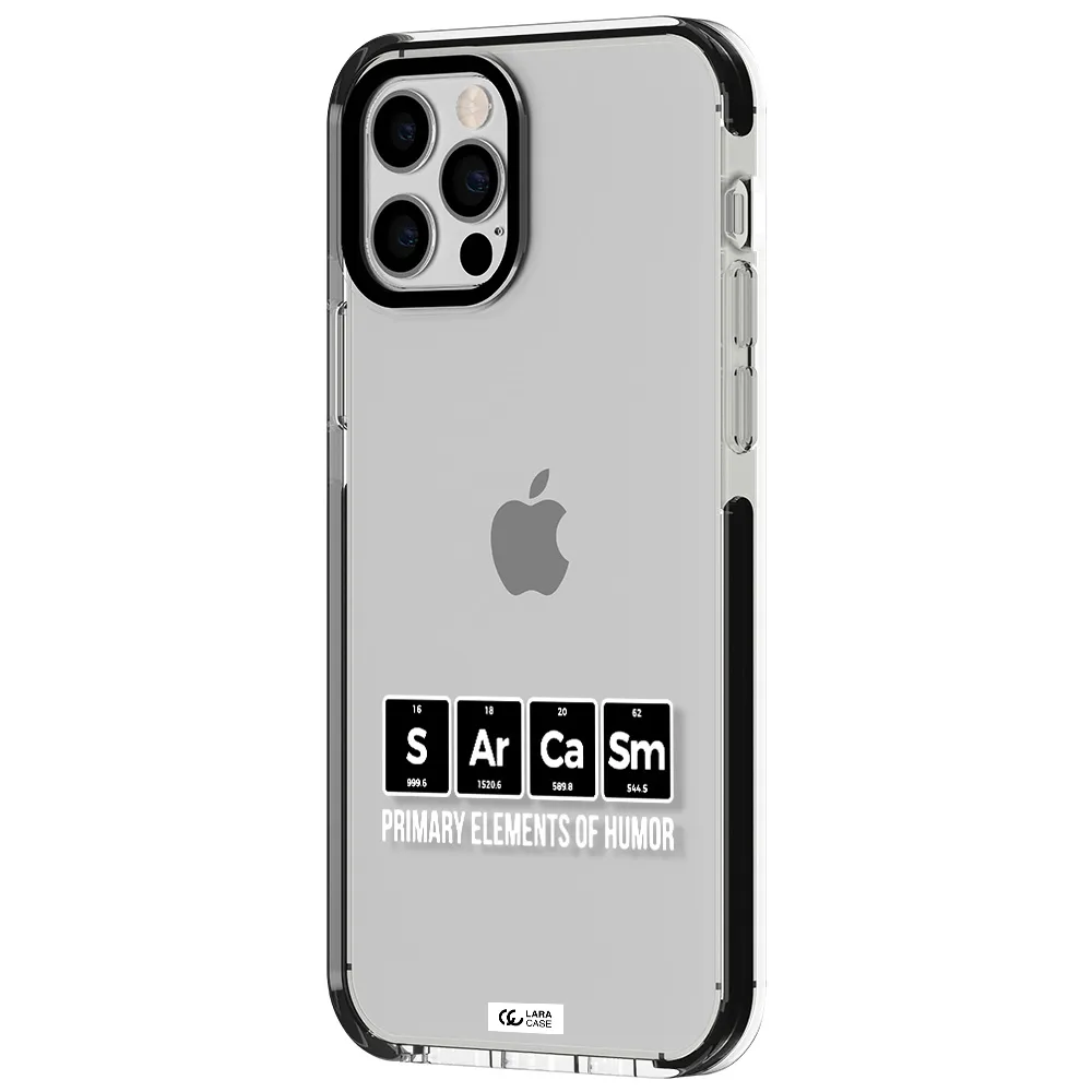 a group of black square letters with white text Apple iPhone 12 pro impact black border Case