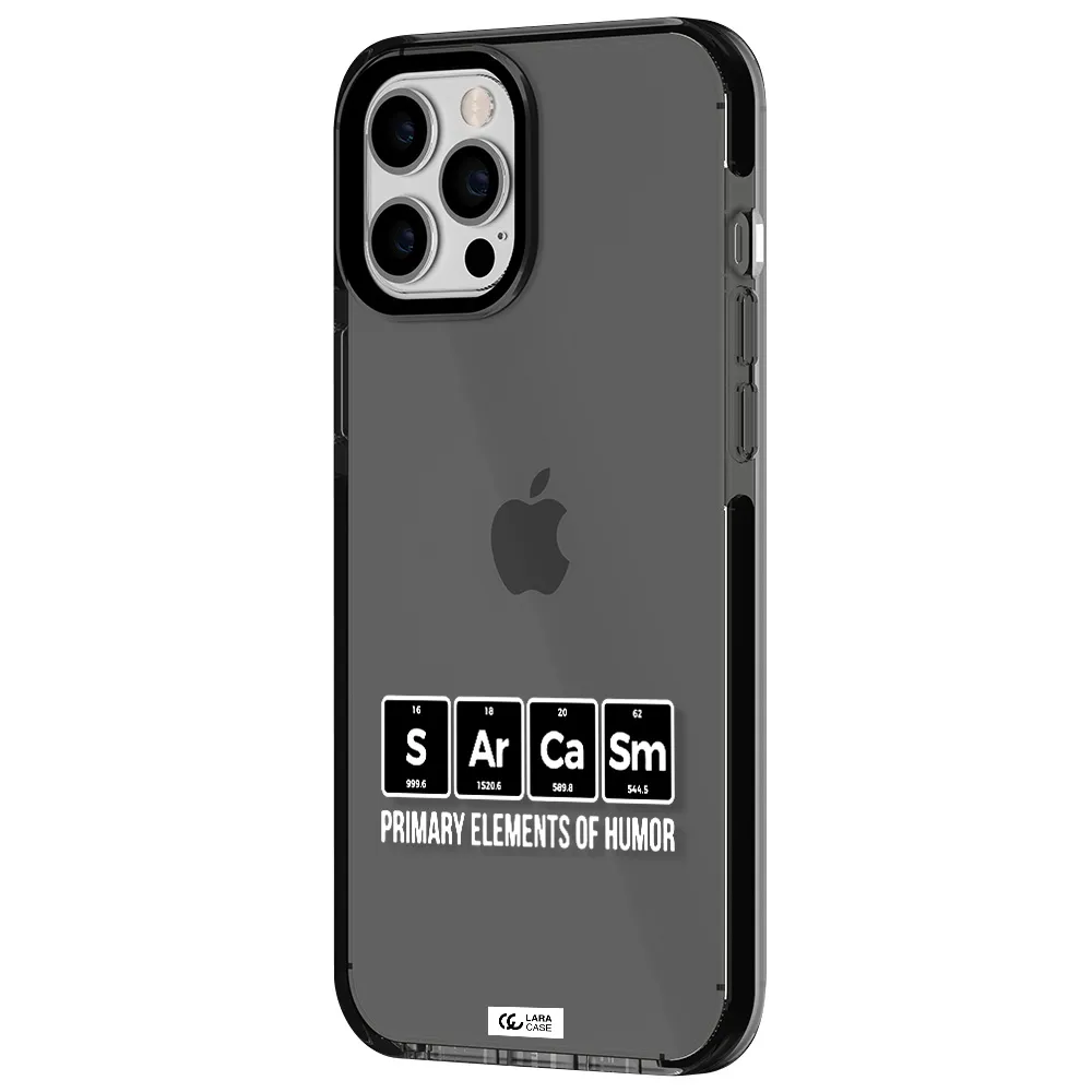 a group of black square letters with white text Apple iPhone 12 pro max impact Smoke Black Case