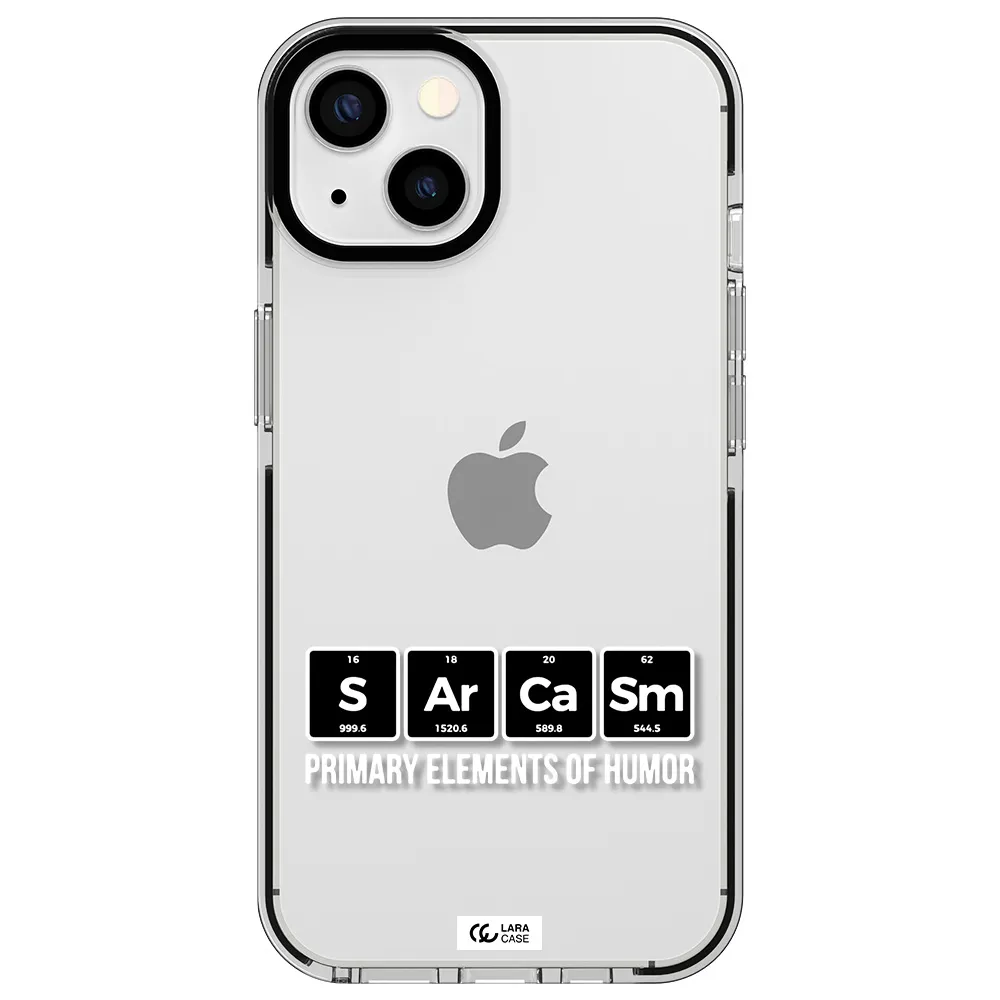 a group of black square letters with white text Apple iPhone 13 impact black border Case
