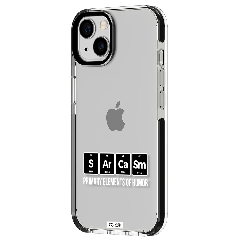 a group of black square letters with white text Apple iPhone 13 impact black border Case