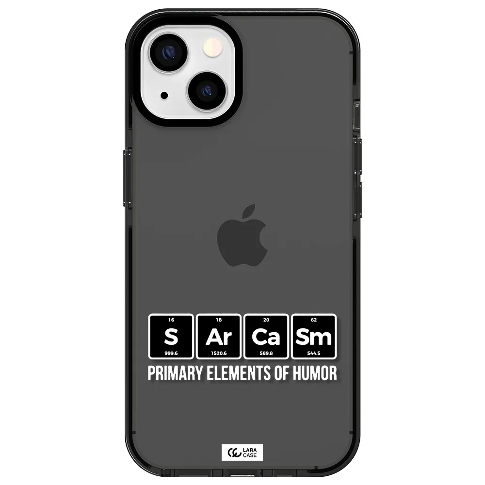 a group of black square letters with white text Apple iPhone 13 impact Smoke Black Case