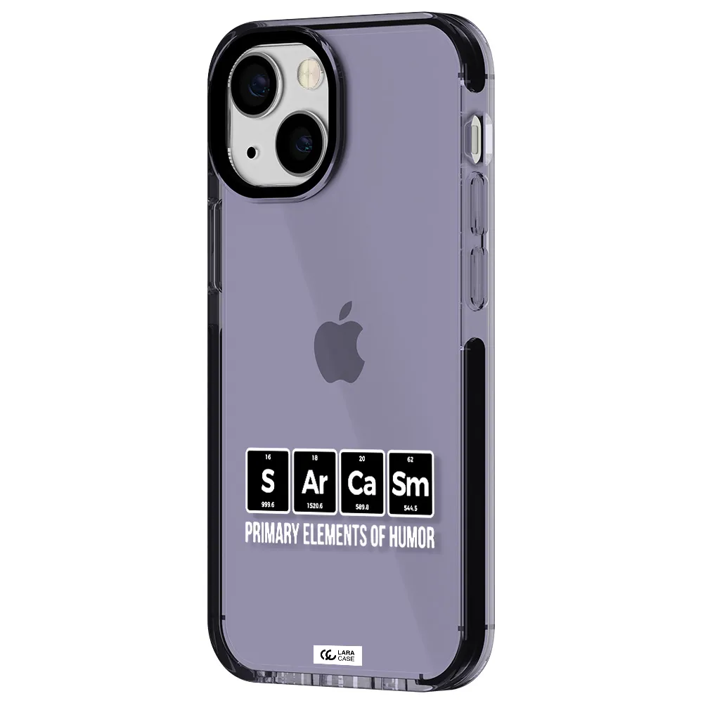 a group of black square letters with white text Apple iPhone 13 mini impact Lilac Case