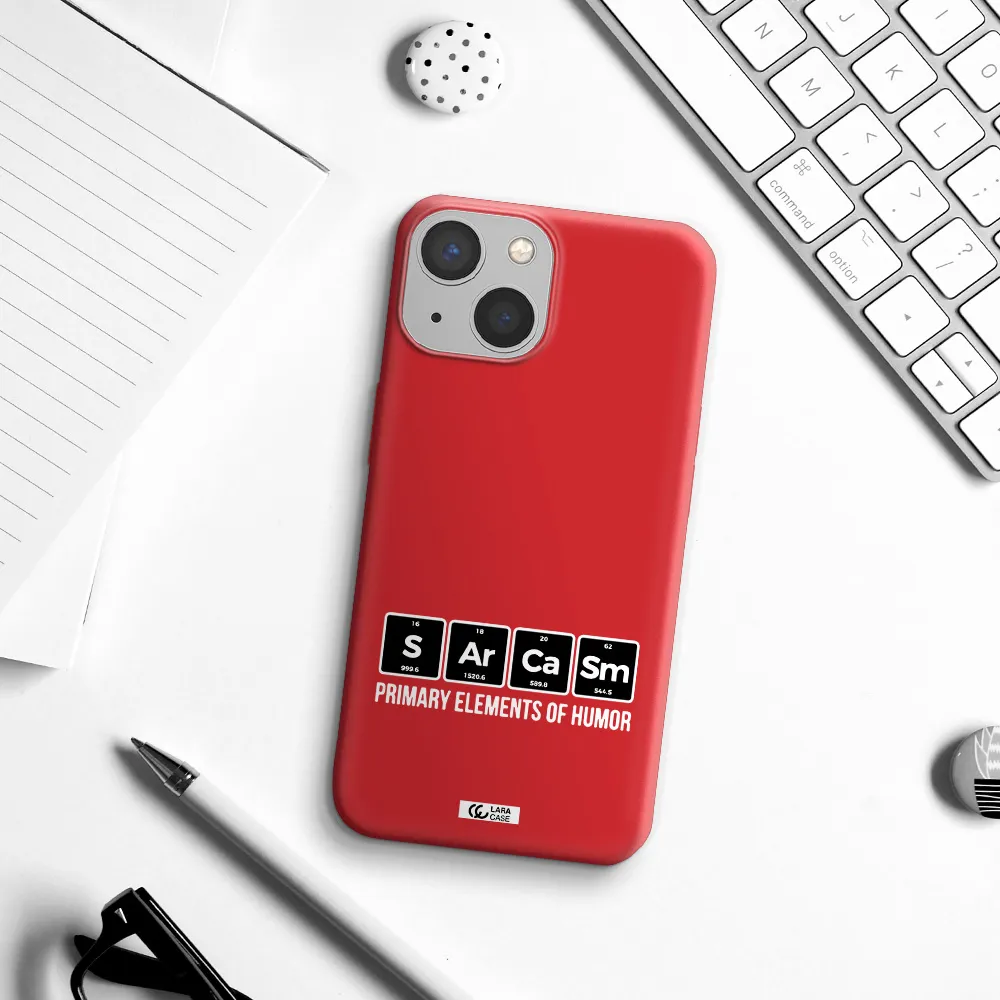 a group of black square letters with white text Apple iPhone 13 mini Silicone Imperial Red Case
