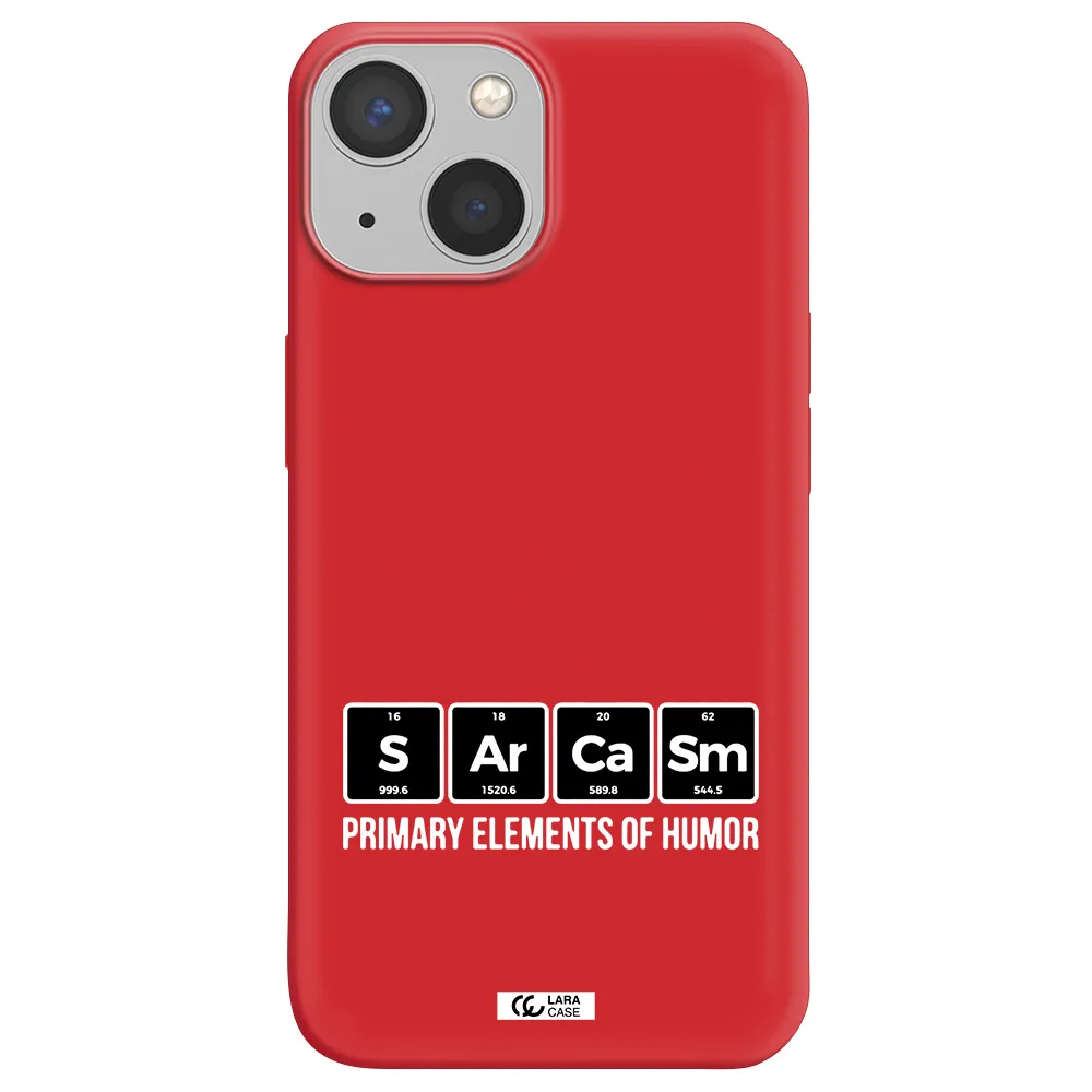 a group of black square letters with white text Apple iPhone 13 Silicone Imperial Red Case