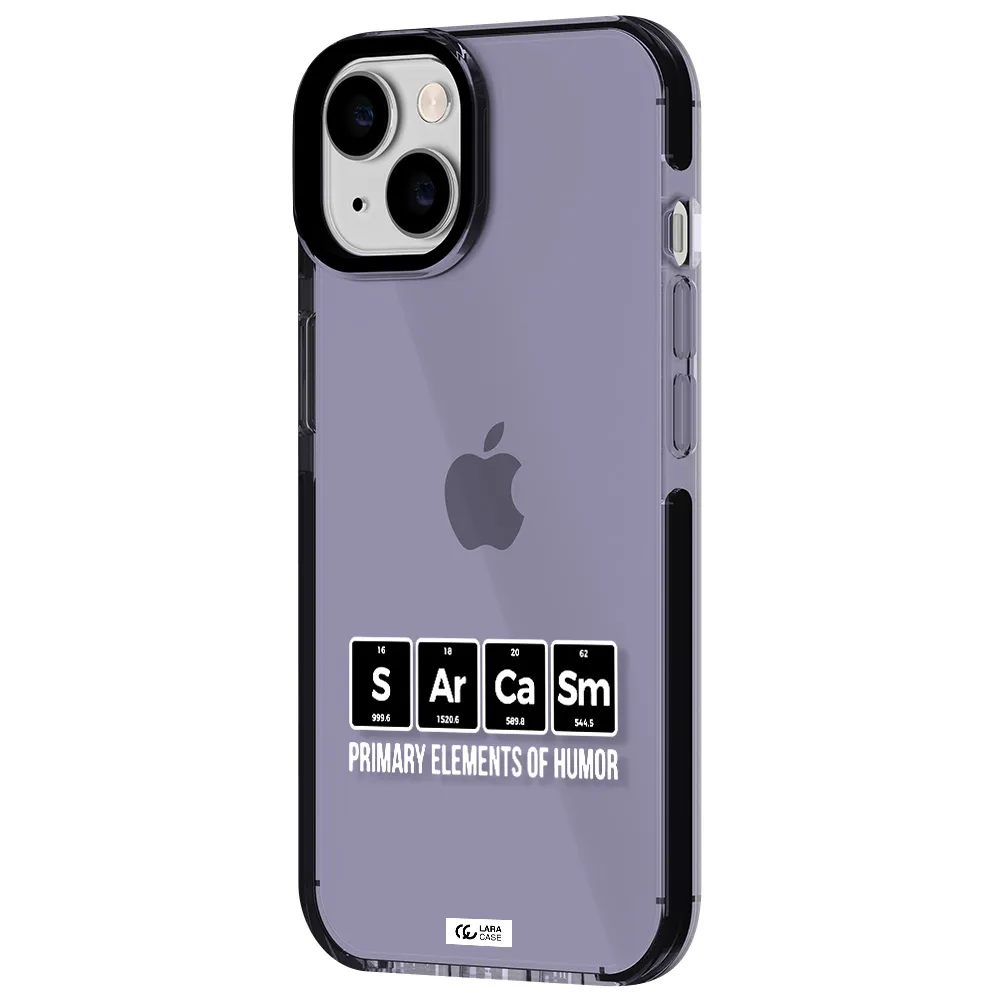 a group of black square letters with white text Apple iPhone 14 impact Lilac Case