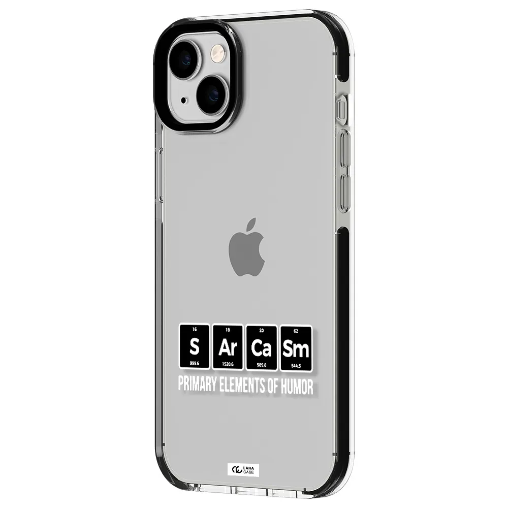 a group of black square letters with white text Apple iPhone 14 plus impact black border Case