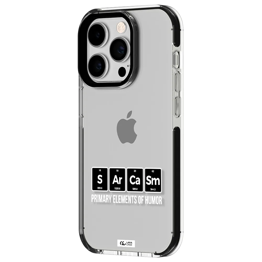 a group of black square letters with white text Apple iPhone 14 pro impact black border Case