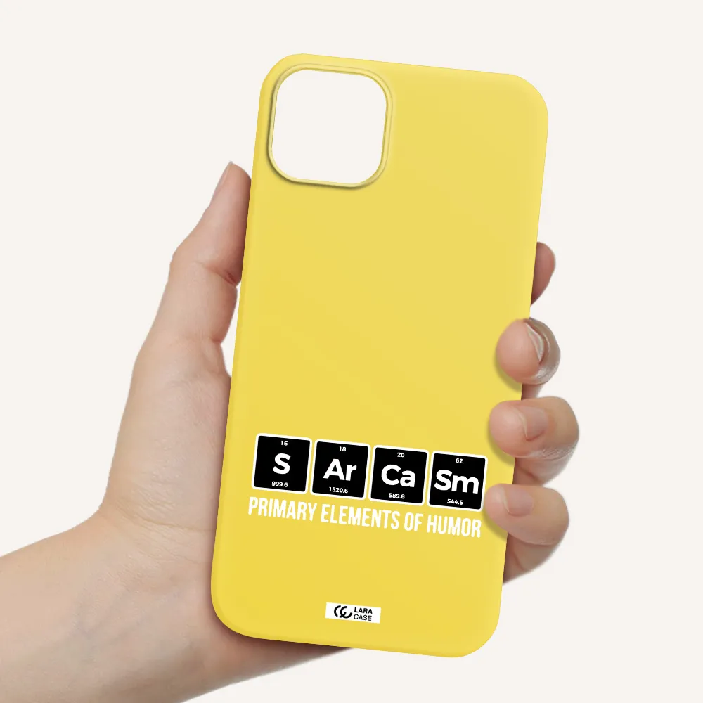 a group of black square letters with white text Apple iPhone 14 Silicone canary yellow Case