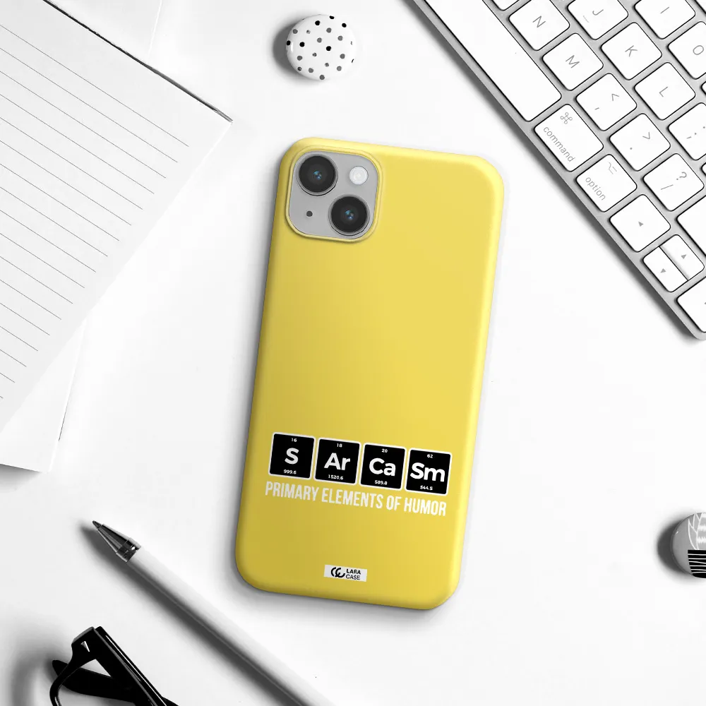 a group of black square letters with white text Apple iPhone 14 Silicone canary yellow Case