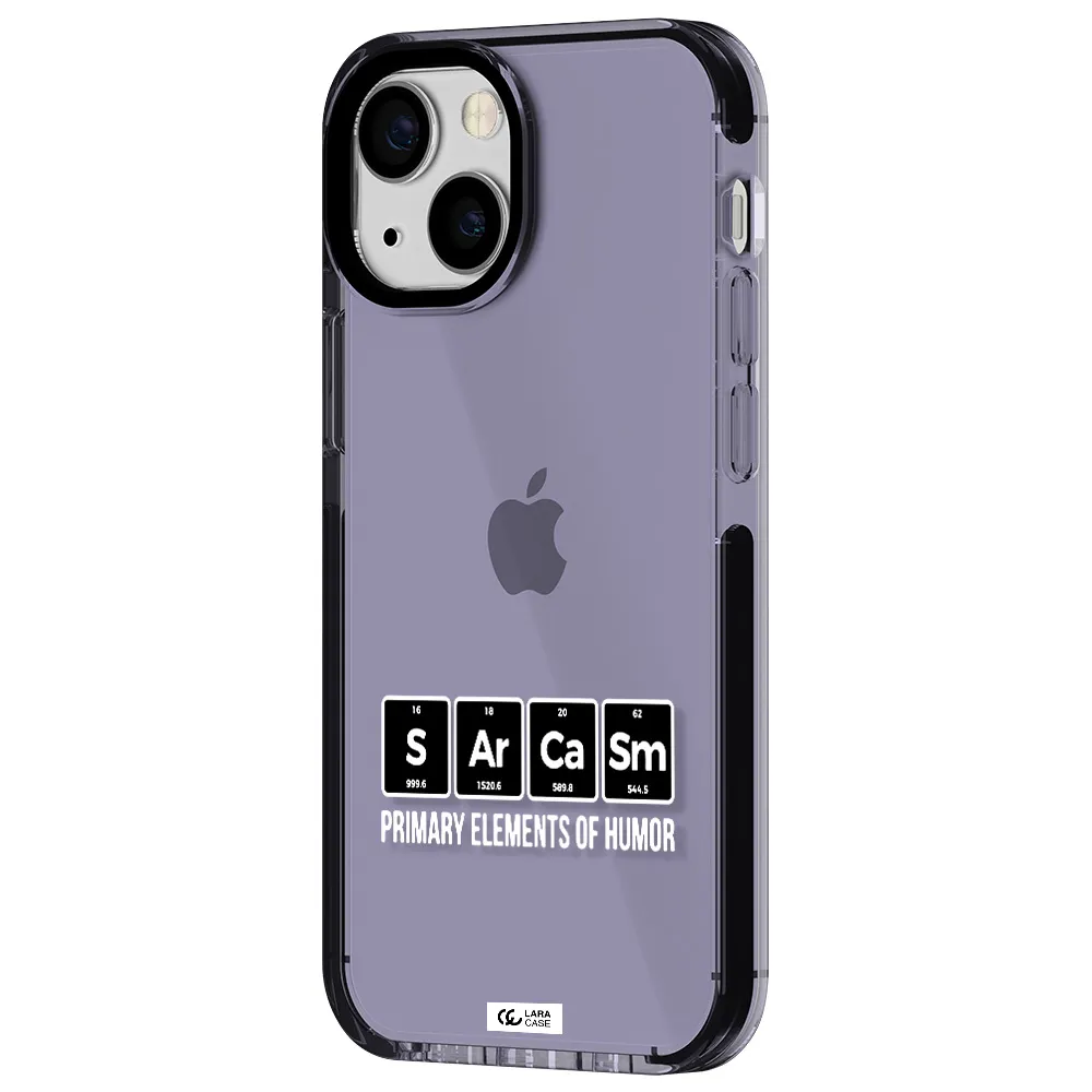 a group of black square letters with white text Apple iPhone 15 impact Lilac Case