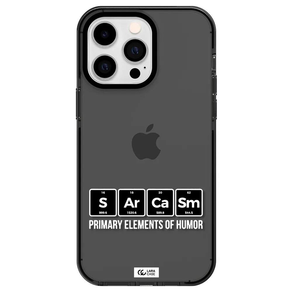 a group of black square letters with white text Apple iPhone 15 Pro Max impact Smoke Black Case