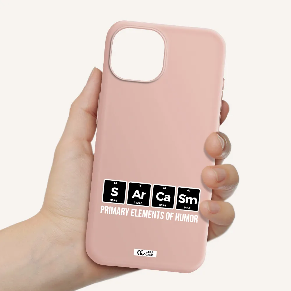 A Group Of Black Square Letters With White Text Apple Iphone 15 Silicone Pastel Pink Case