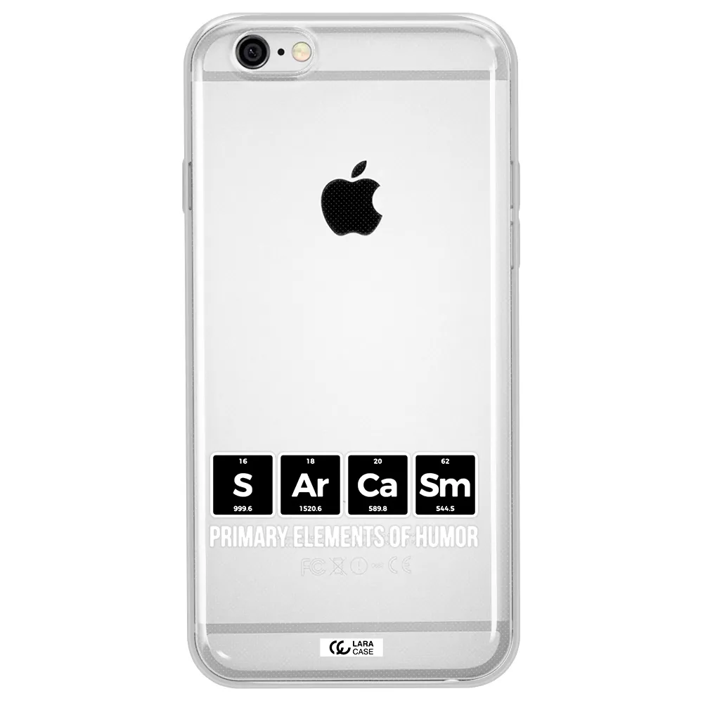 a group of black square letters with white text Apple iPhone 6 plus Clear TPU Case