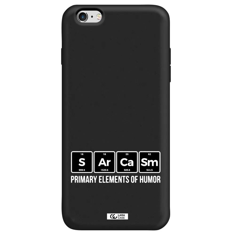 a group of black square letters with white text Apple iPhone 6 plus Silicone black Case