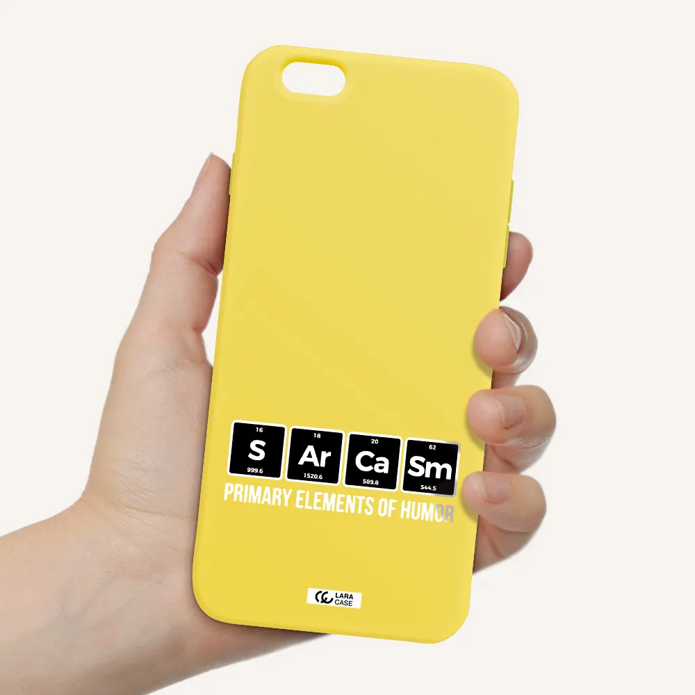 a group of black square letters with white text Apple iPhone 6 plus Silicone canary yellow Case