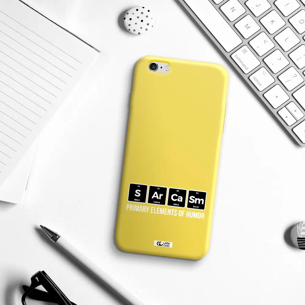 a group of black square letters with white text Apple iPhone 6 plus Silicone canary yellow Case