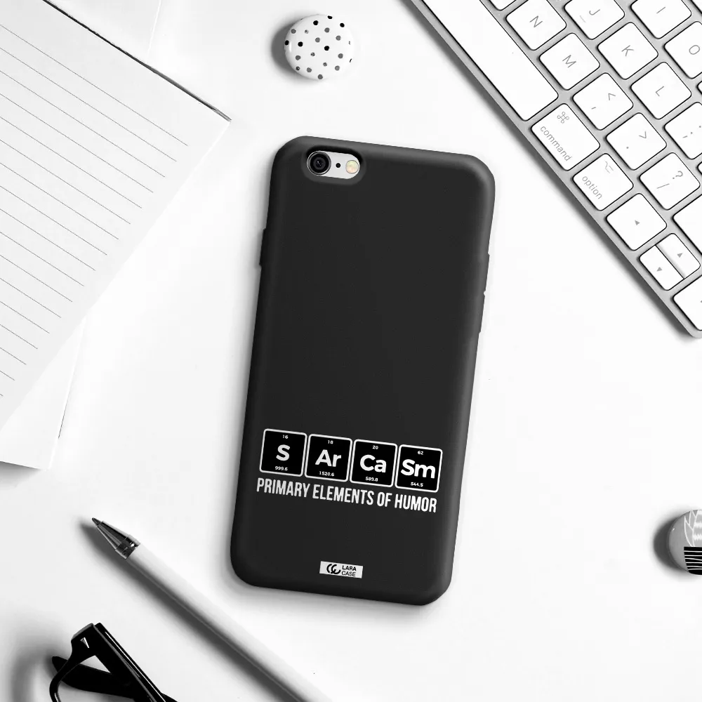 a group of black square letters with white text Apple iPhone 6 Silicone black Case