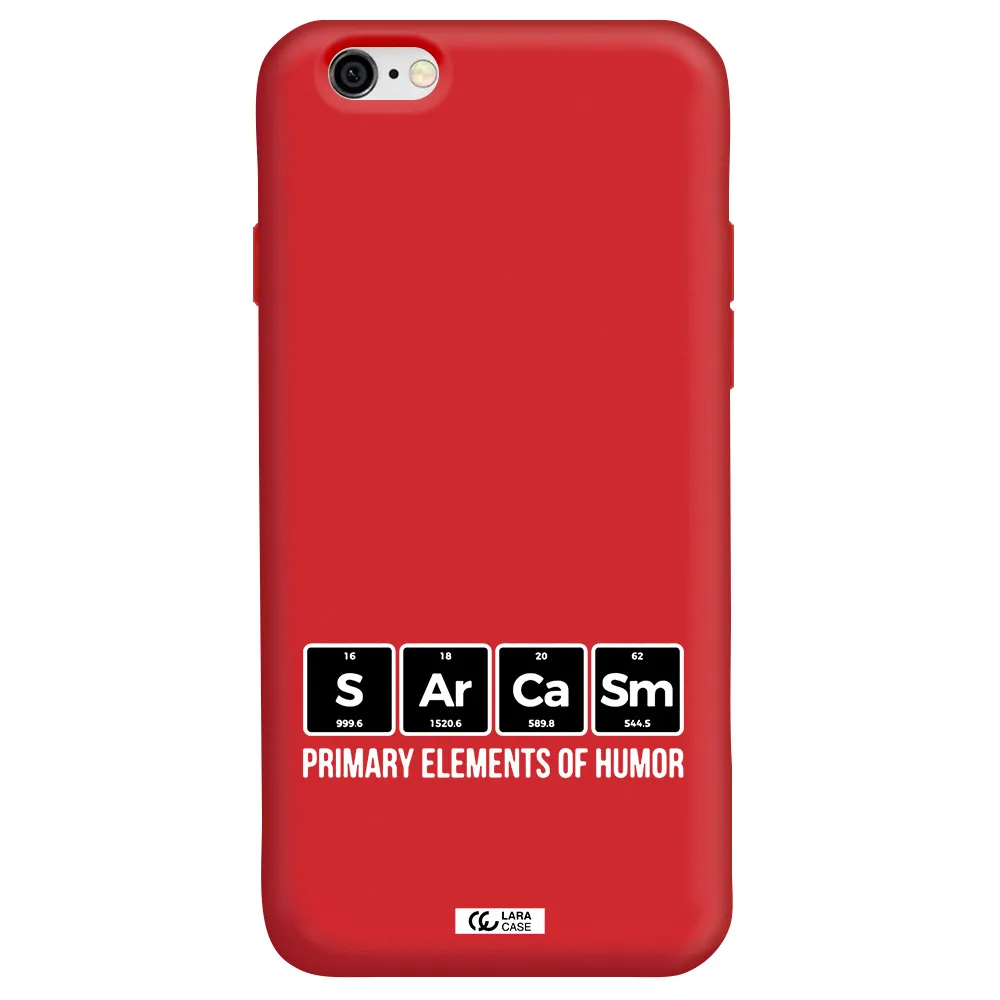 a group of black square letters with white text Apple iPhone 6 Silicone Imperial Red Case