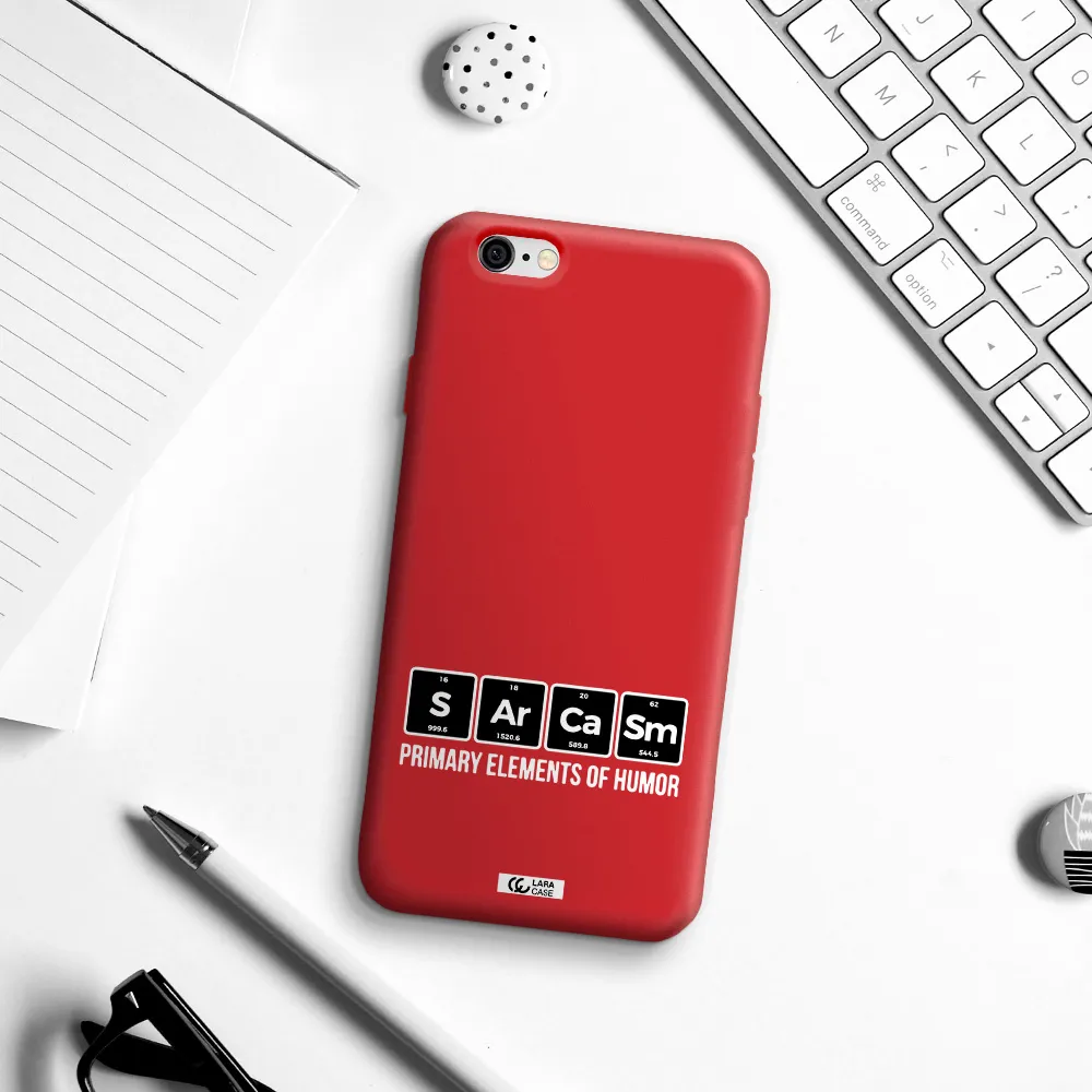 a group of black square letters with white text Apple iPhone 6 Silicone Imperial Red Case