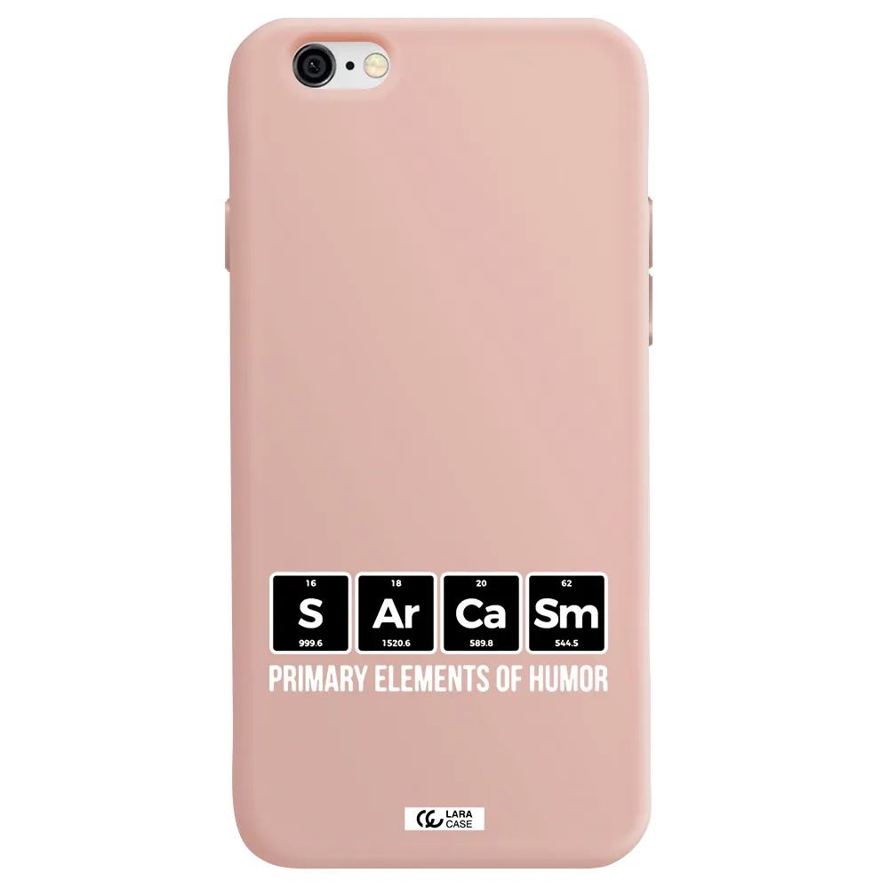 a group of black square letters with white text Apple iPhone 6 Silicone pastel pink Case