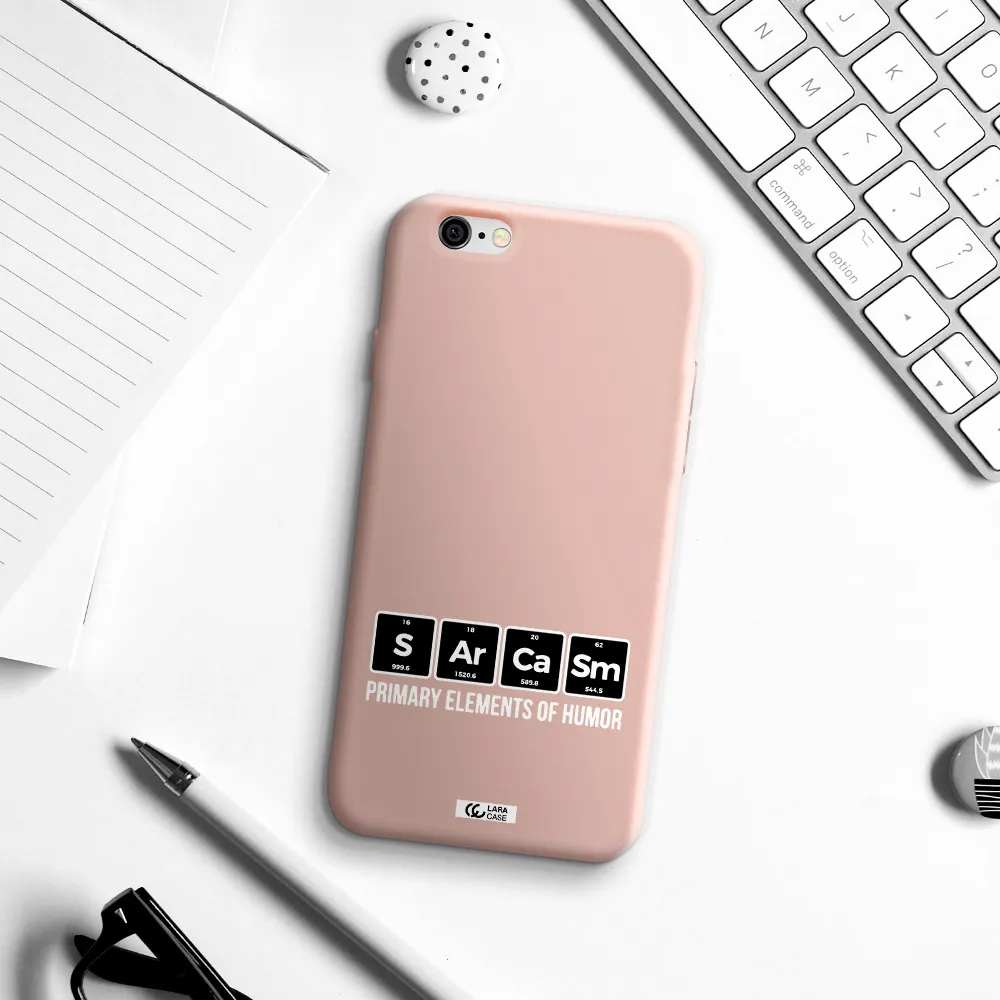 a group of black square letters with white text Apple iPhone 6 Silicone pastel pink Case