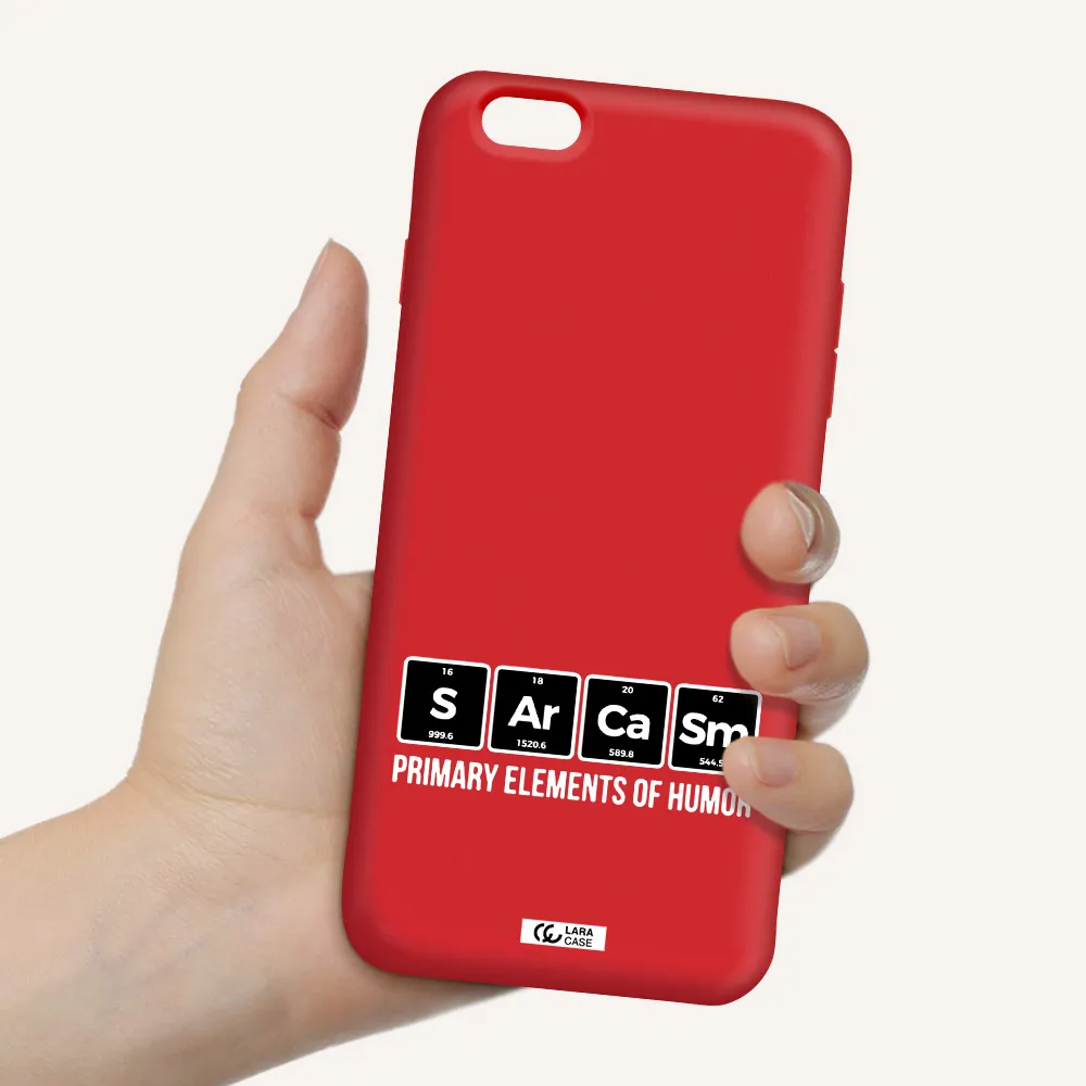 a group of black square letters with white text Apple iPhone 6S Silicone Imperial Red Case
