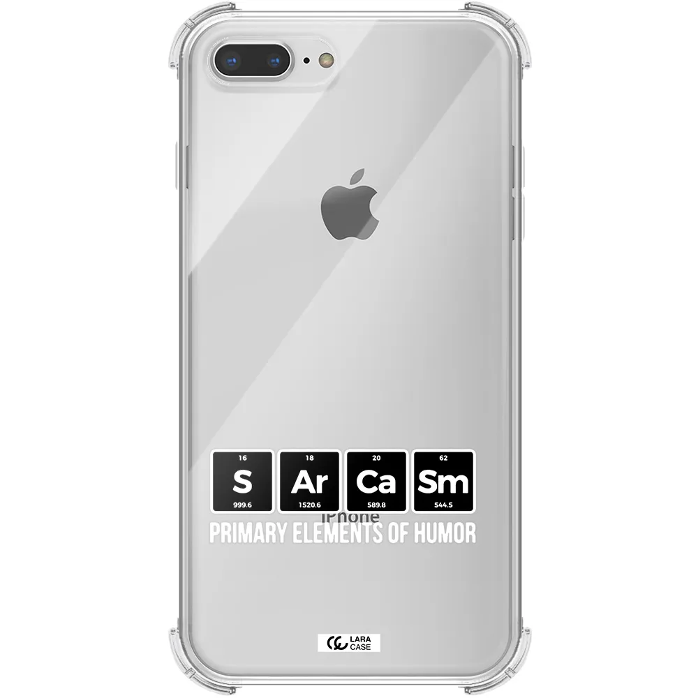 a group of black square letters with white text Apple iPhone 8 plus Clear PC Case