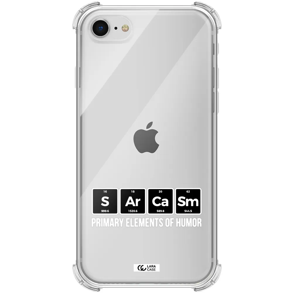 a group of black square letters with white text Apple iPhone se 2020 Clear PC Case