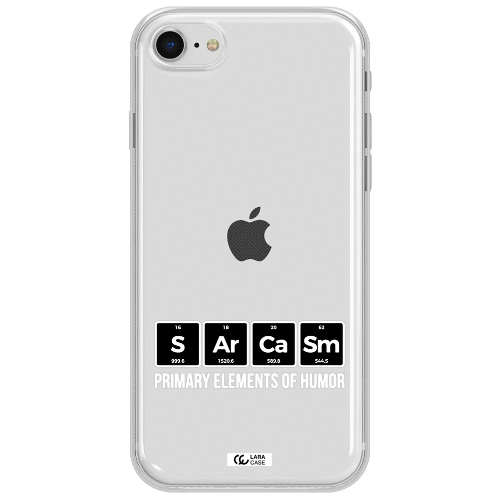 A Group Of Black Square Letters With White Text Apple Iphone Se 2020 Clear Tpu Case