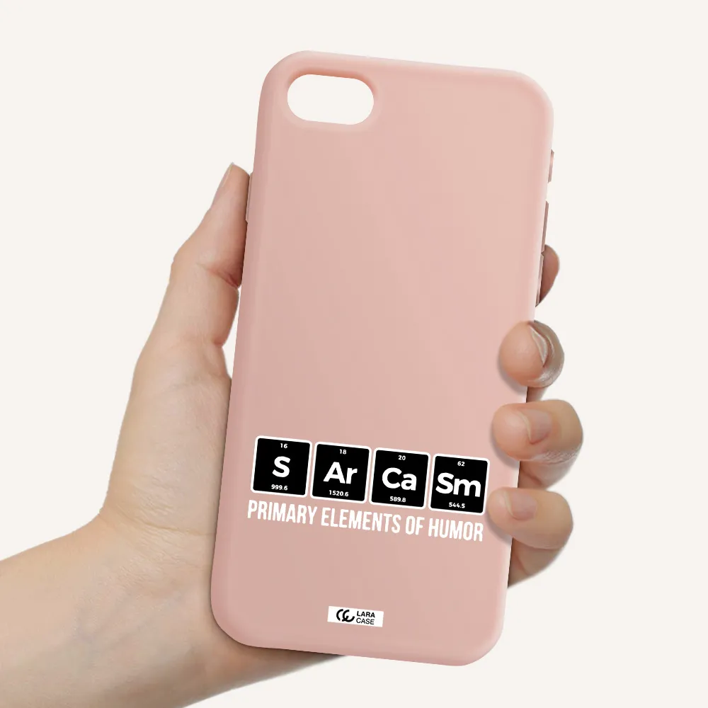 a group of black square letters with white text Apple iPhone se 2020 Silicone pastel pink Case