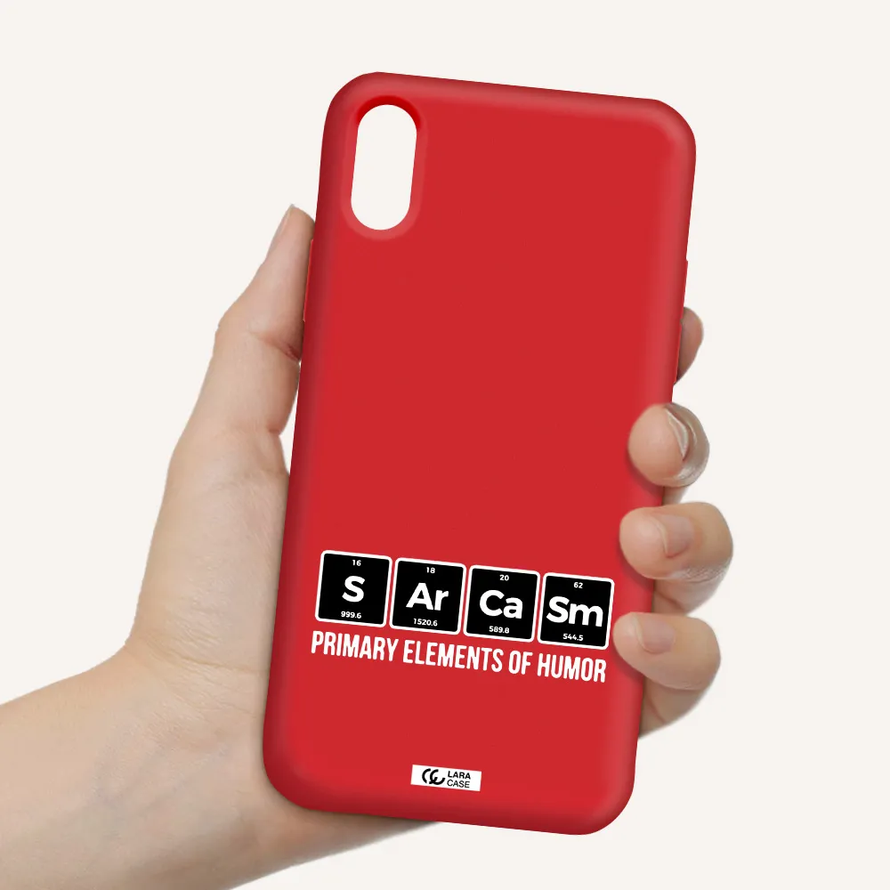 a group of black square letters with white text Apple iPhone X Silicone Imperial Red Case