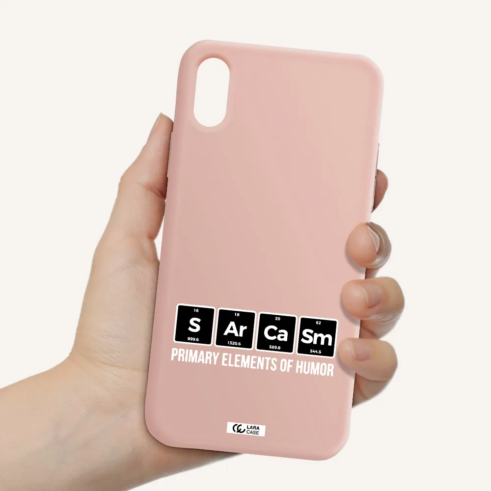a group of black square letters with white text Apple iPhone XS Silicone pastel pink Case