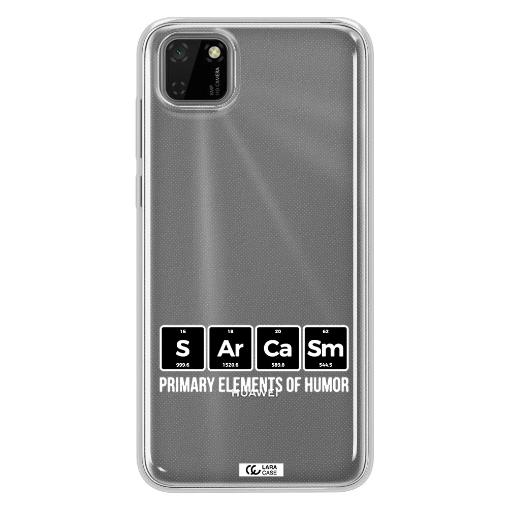 a group of black square letters with white text Huawei Honor 9S Clear TPU Case
