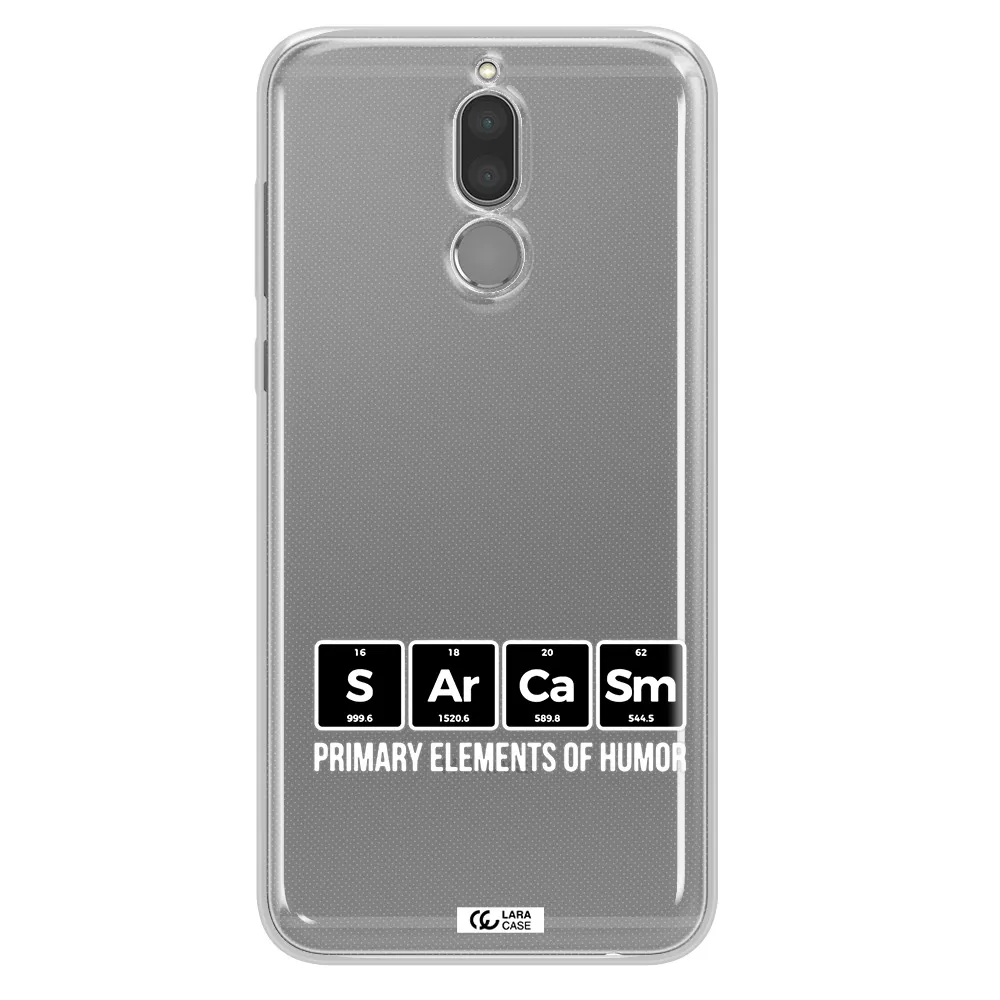 a group of black square letters with white text Huawei Mate 10 Lite Clear TPU Case