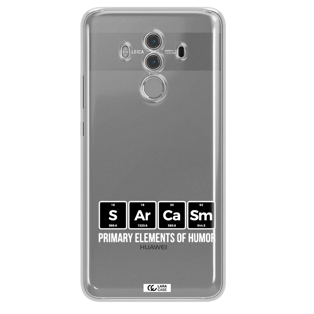 a group of black square letters with white text Huawei Mate 10 Pro Clear TPU Case