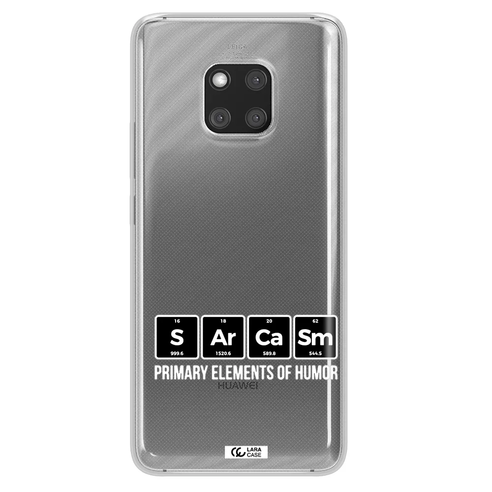 a group of black square letters with white text Huawei Mate 20 Pro Clear TPU Case