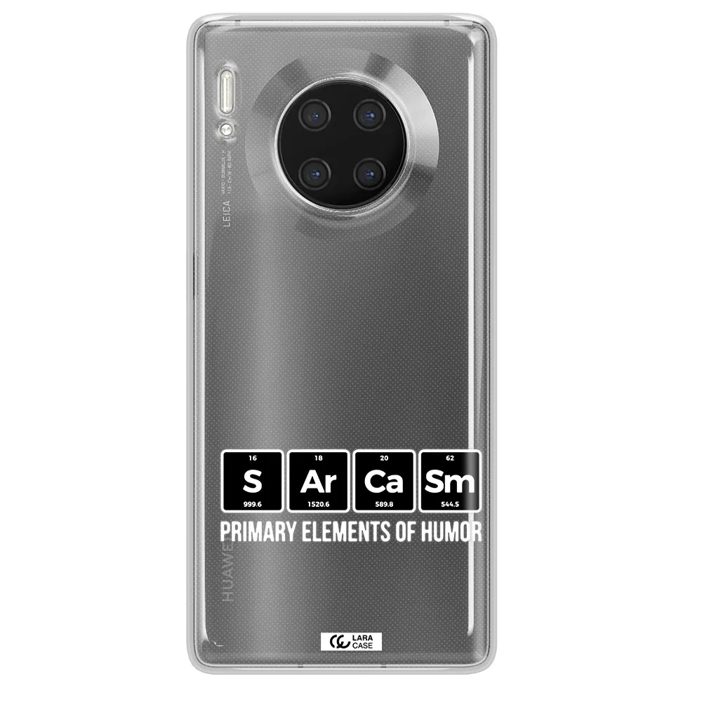 a group of black square letters with white text Huawei Mate 30 Pro Clear TPU Case