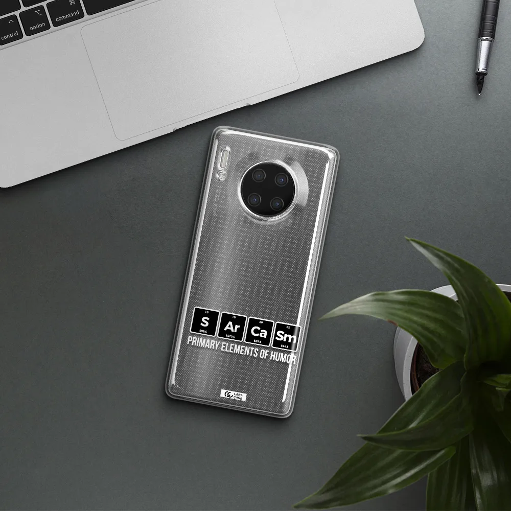 a group of black square letters with white text Huawei Mate 30 Pro Clear TPU Case