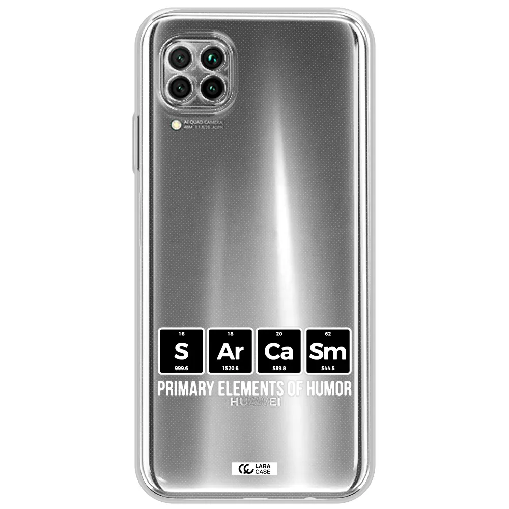 A Group Of Black Square Letters With White Text Huawei Nova 7I Clear Tpu Case