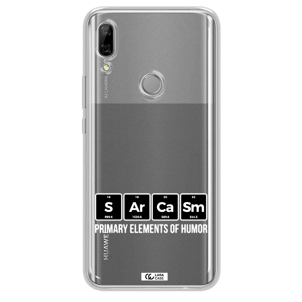 a group of black square letters with white text Huawei P Smart Z Clear TPU Case
