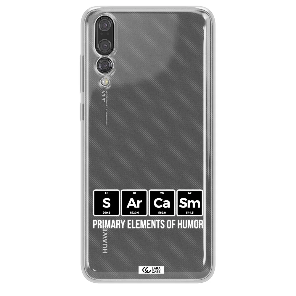 a group of black square letters with white text Huawei P20 Pro Clear TPU Case