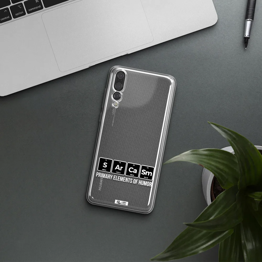 a group of black square letters with white text Huawei P20 Pro Clear TPU Case