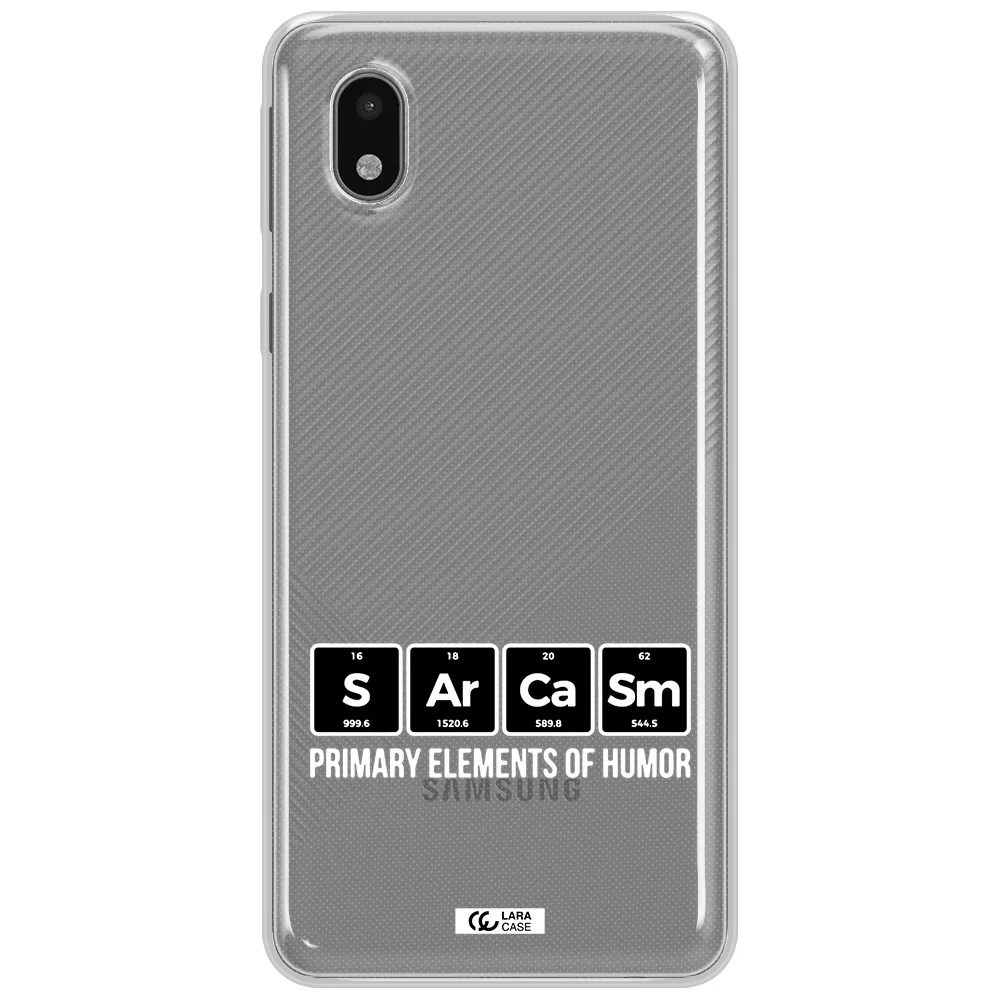A Group Of Black Square Letters With White Text Samsung A01 Core Clear Tpu Case