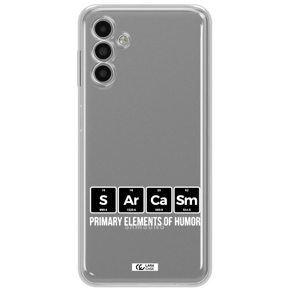 A Group Of Black Square Letters With White Text Samsung A13 5G Clear Tpu Case