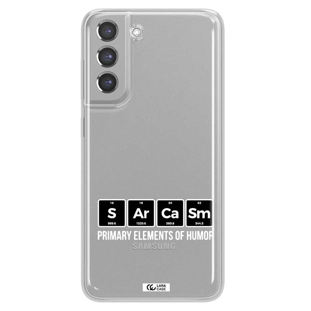 a group of black square letters with white text Samsung A21 Fe Clear TPU Case