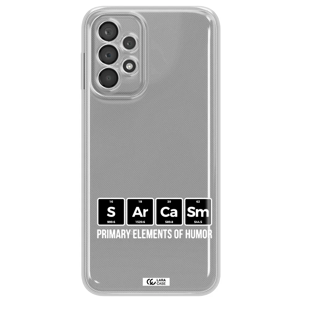 A Group Of Black Square Letters With White Text Samsung A23 5G Clear Tpu Case