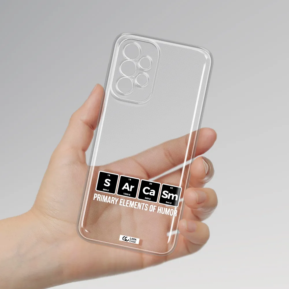 A Group Of Black Square Letters With White Text Samsung A23 5G Clear Tpu Case