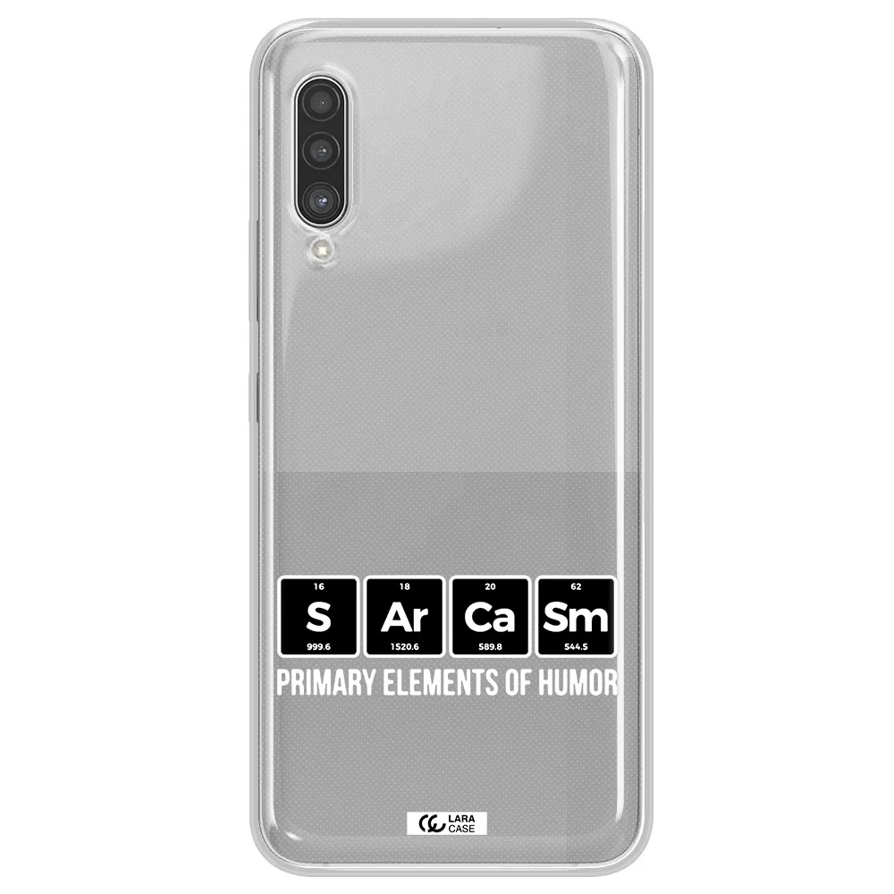 a group of black square letters with white text Samsung A90 Clear TPU Case