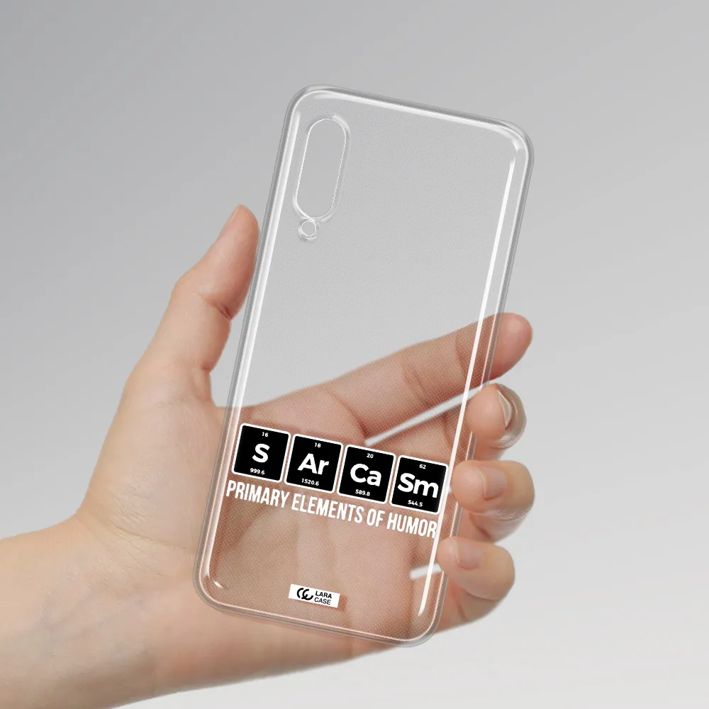 a group of black square letters with white text Samsung A90 Clear TPU Case